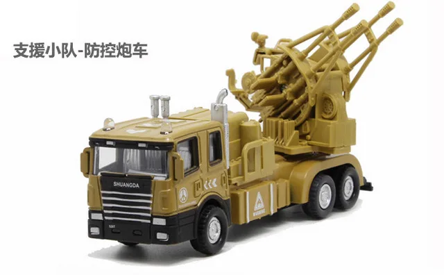 

Toys Metal Educational Anti Aircraft Tank Alloy Off Road Military Vehicles Model Armored Toy Car Electronic Children Gifts 2021