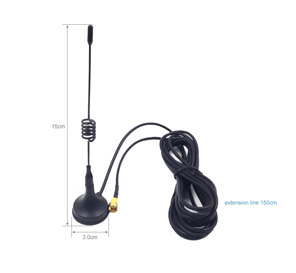 2,4 ГГц Wifi uhf присоска антенна с высоким коэффициентом усиления SMA папа TX2400-XP-150 3.5dbi 1,5 м удлинитель uhf 2,4g радио антенна