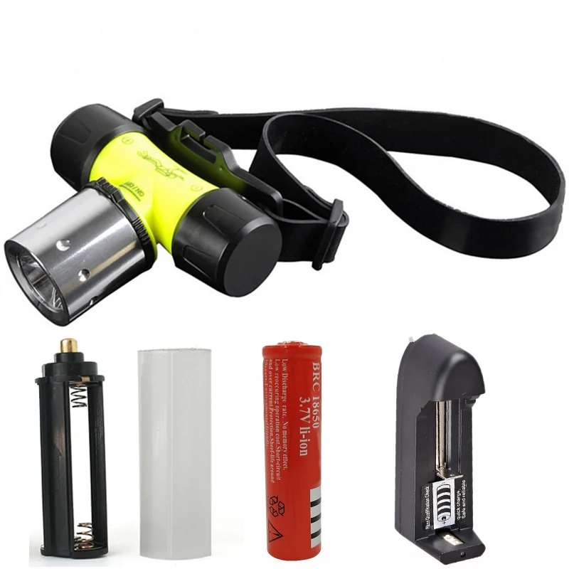 B Litwod Z20D6800 Дайвинг налобный фонарь подводный 50 м водонепроницаемый XM-L T6 Головной фонарь 4000 люмен головной фонарик для плавания - Испускаемый цвет: B