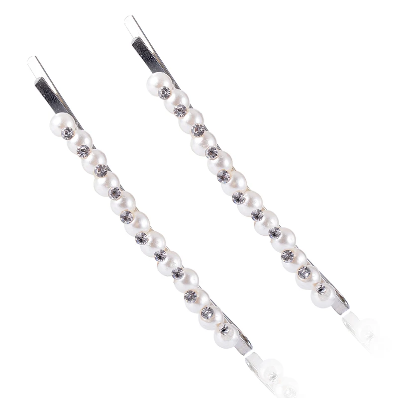 2 шт. элегантные жемчужные Заколки Стразы для девочек заколка волос аксессуары