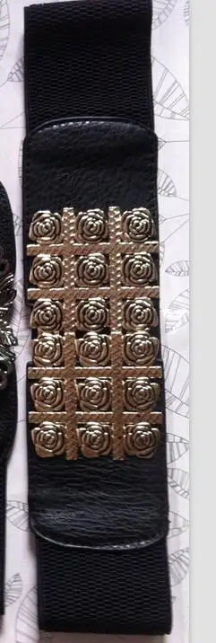 rose Акция для эластичных ремней с бронза никель Роза пряжки Легкосплавные пальто юбка ремни модный аксессуар смешанные конструкции LL171032 - Цвет: rose