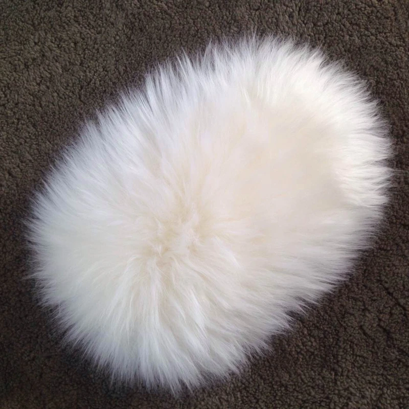 Супер Плюшевые 100% Овчины Подлинной Шерсти Перчатки Чистый Белый Роскошный