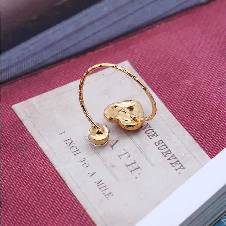 Мода OL цвет золото не осенний со стразами в форме сердца пеньковая веревка кольцо