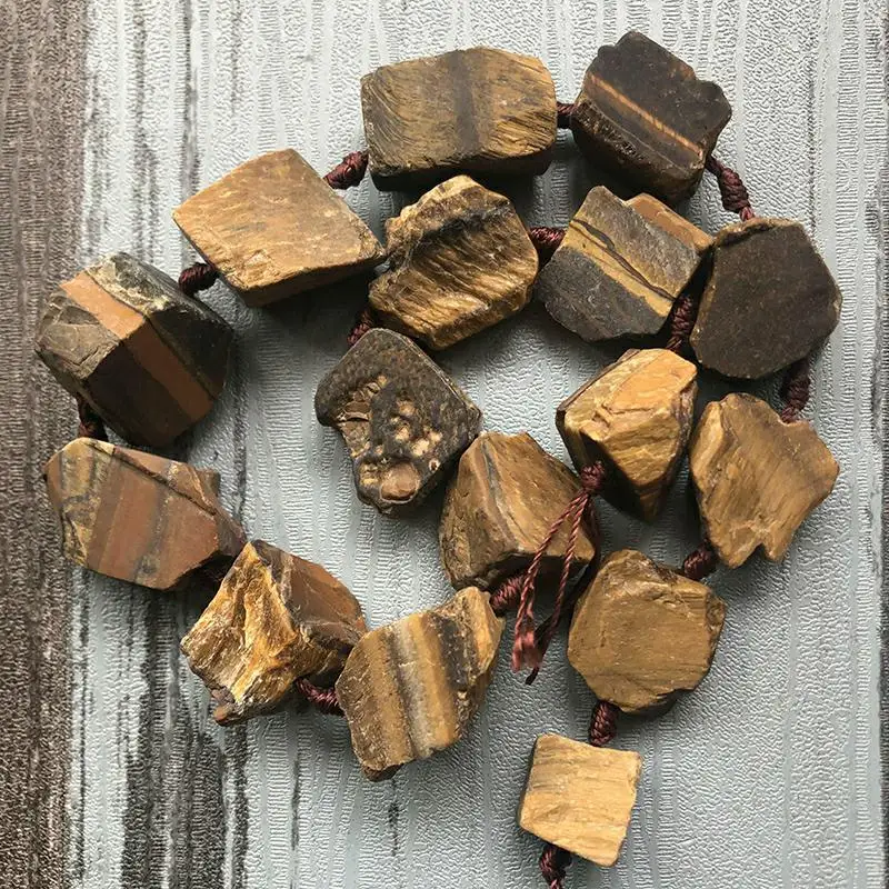 

RA0004 25-40mm Natural Stone Raw semiprecious stone Raw Tiger's Eye Loose Beads