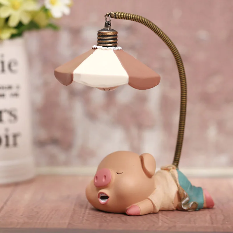 Японское аниме Kawaii Мультфильм Zakka детская свинка светодиодный ночсветильник