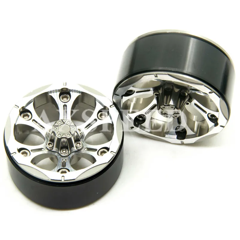 AXSPEED 4 шт RC 1:10 Масштаб Гусеничный CNC сплав колеса 1 9 дюйма Beadlock шины ступицы для SCX10
