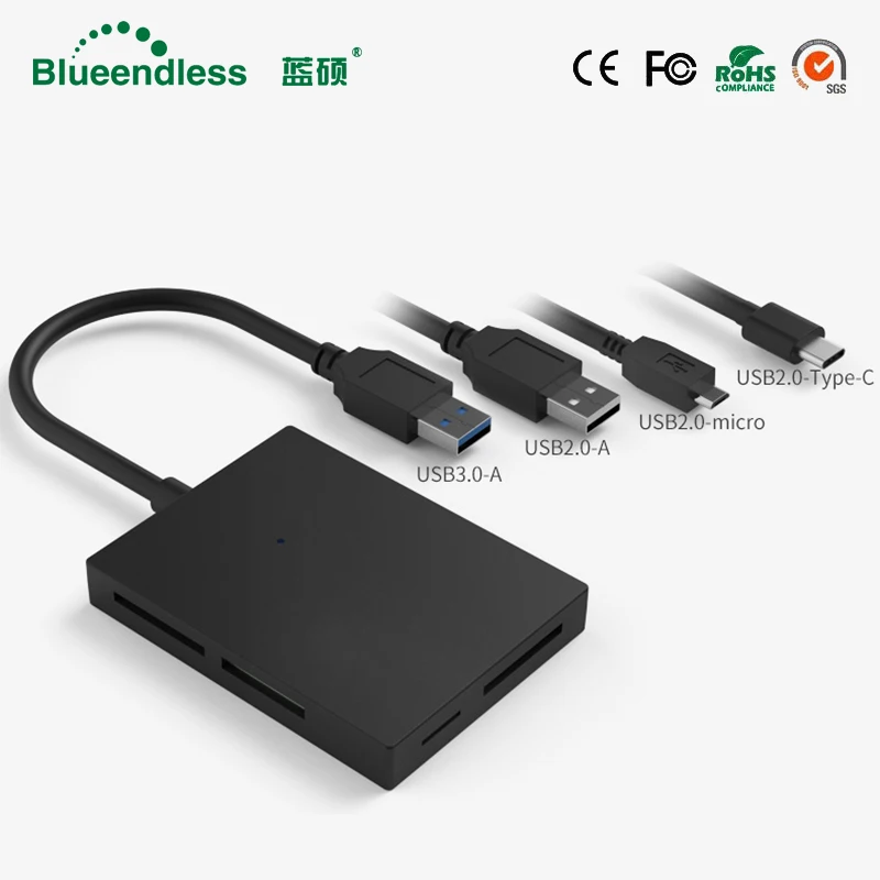 5 разъемное зарядное usb устройство для нескольких Устройство чтения карт памяти