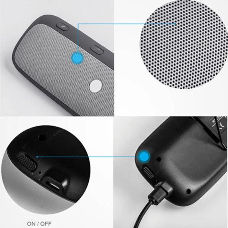 Новый Защита от солнца козырек многоточечный беспроводной Bluetooth громкой связи