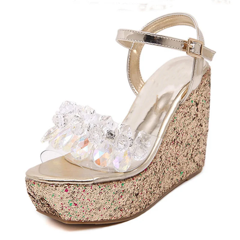 Новинка летняя прозрачная водонепроницаемая обувь женские Босоножки с открытым