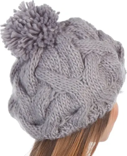 Теплая вязаная шапка BomHCS Sakkas с помпонами|hat beanie|slouch hatslouch beanie |