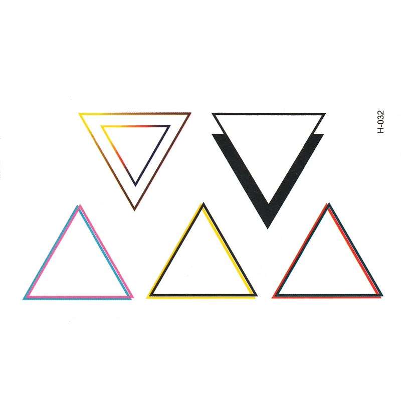 

Модные треугольные временные татуировки наклейки флэш-татуировки боди-арт наклейки Красота узор татуировки для мужчин