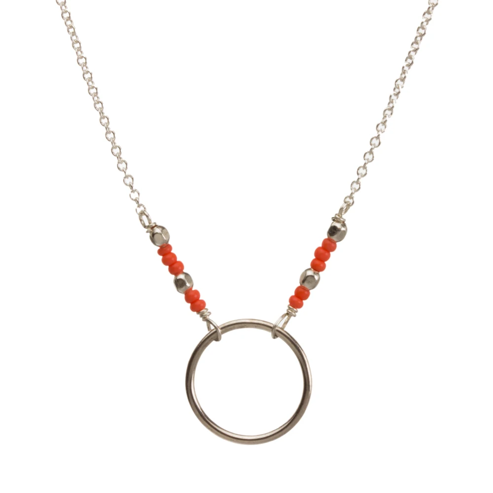 Ожерелье из бусин кораллового семени кармы ожерелье золотого цвета с кулоном