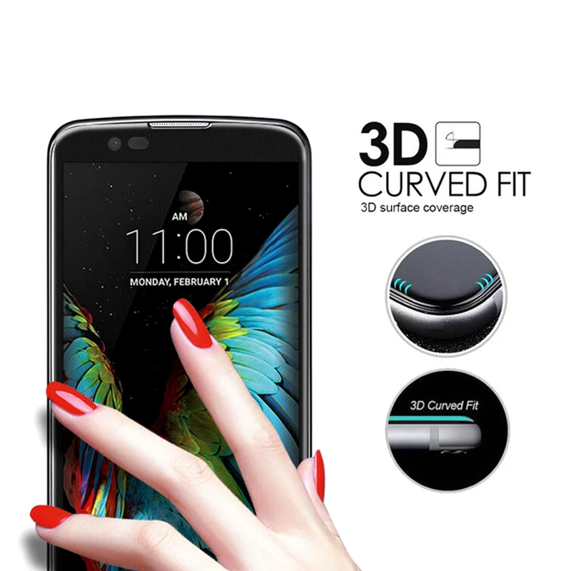2 шт стекло для LG K10 Защитная пленка экрана 2.5D анти Браст полное покрытие