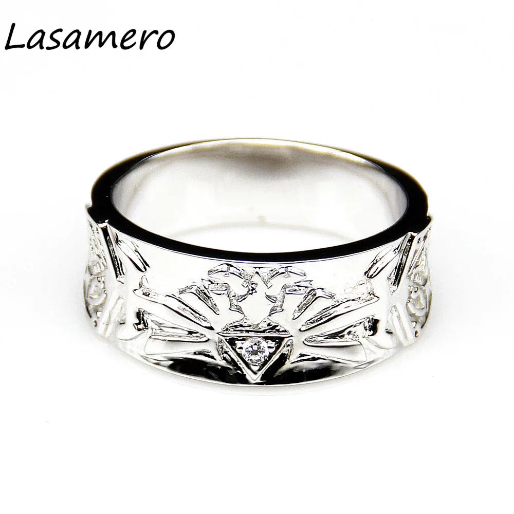 LASAMERO Zelda Triforce 0.1CT круглая огранка искусственный бриллиант свадебный браслет для