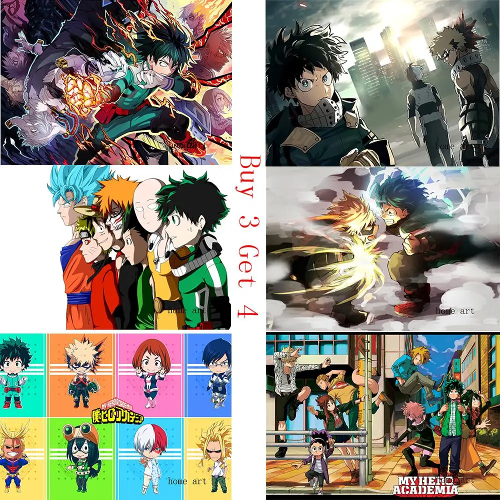 Аниме Обои Boku no hero моя геройская академия прозрачные наклейки на стену украшение