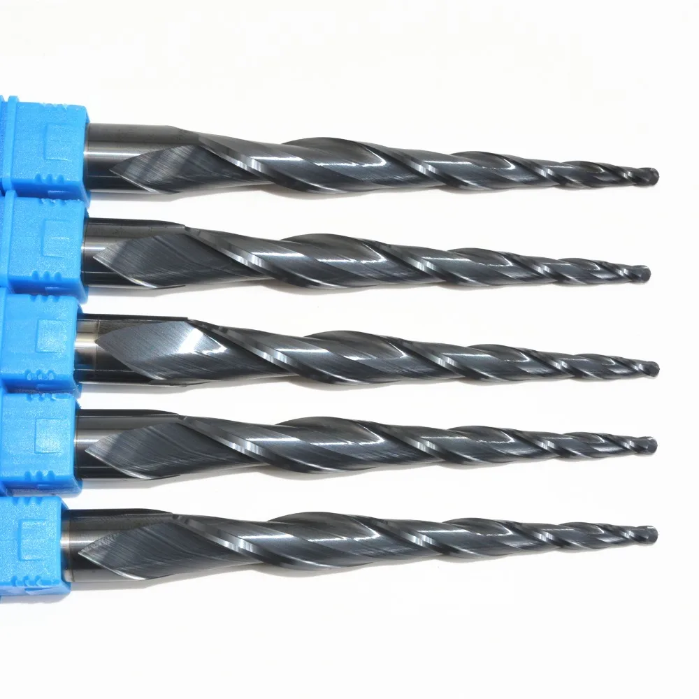 D12 * R1.5 80C 120L-CNC TIALN твердосплавная Концевая фреза деревообрабатывающая конусная