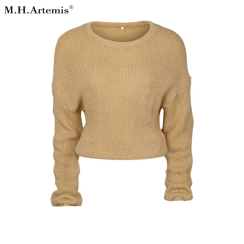 M. H. Artemis Повседневный свободный свитер женский осенне-зимний пуловер с длинным