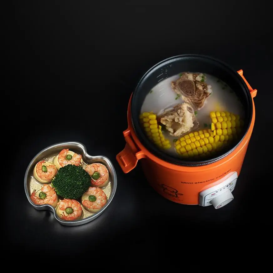 1.2L портативный приготовления супа каша горшок Электрический Мини рисоварка для автомобиля 12 В Многофункциональный Электрический Ланч-бокс для двух человек