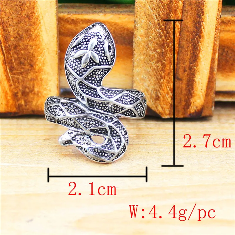 Симпатичные Змея Кольца для Для Женщин Животного Дизайн Античная Посеребренная