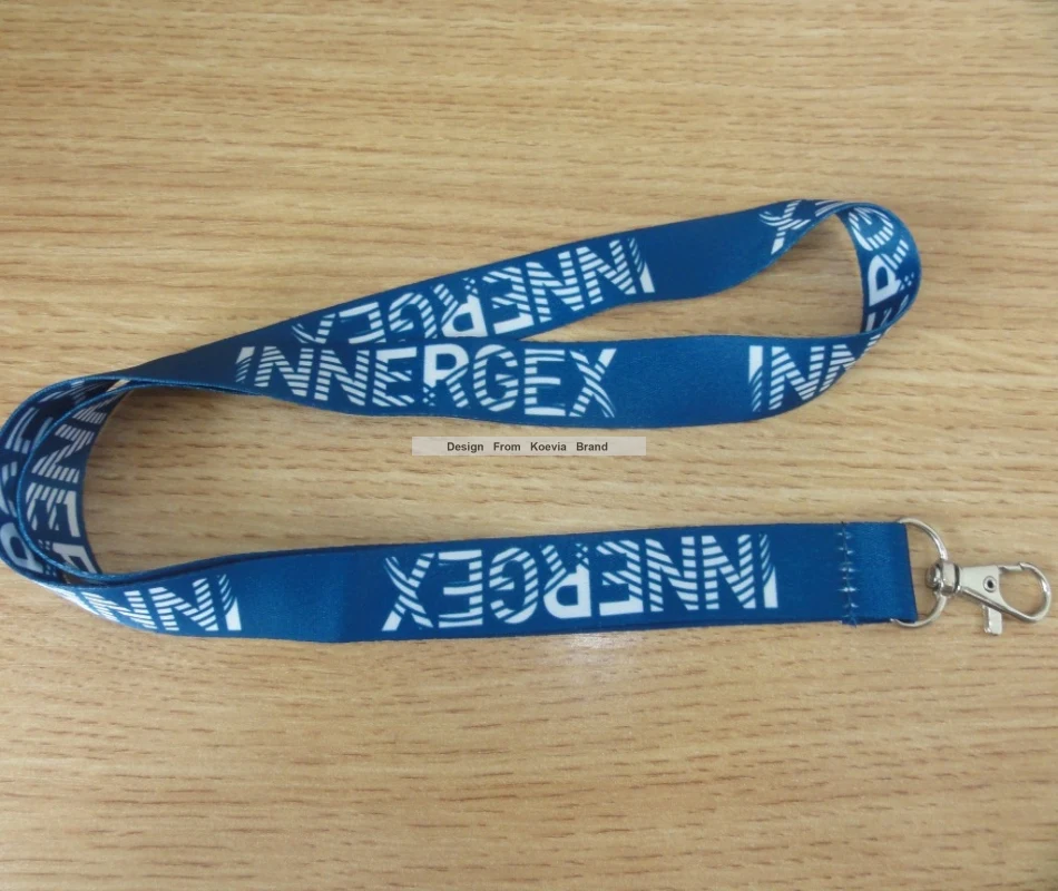 Blue Top Men Women Polyester Neck Lanyard Custom Logo Imprint Cheap Promotion Gift Lanyards 15mmX90CM |