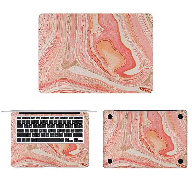 Красная мраморная зернистая наклейка с полным покрытием для ноутбука Macbook Pro 2016