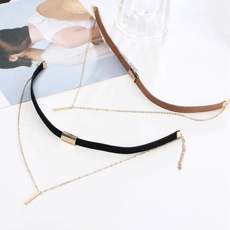 2017 новое поступление Дамская Мода Треугольник Кулон черный золотой цвет из