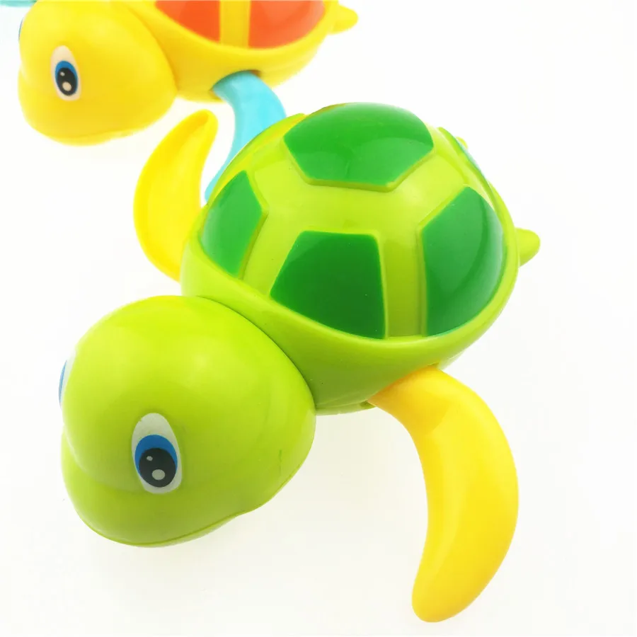 1pc Newborn Cute Cartoon Animal Tortoise Baby Bath Toy Infant Swim Turtle Chain Clockwork Classic Toys Kid Educational Toys