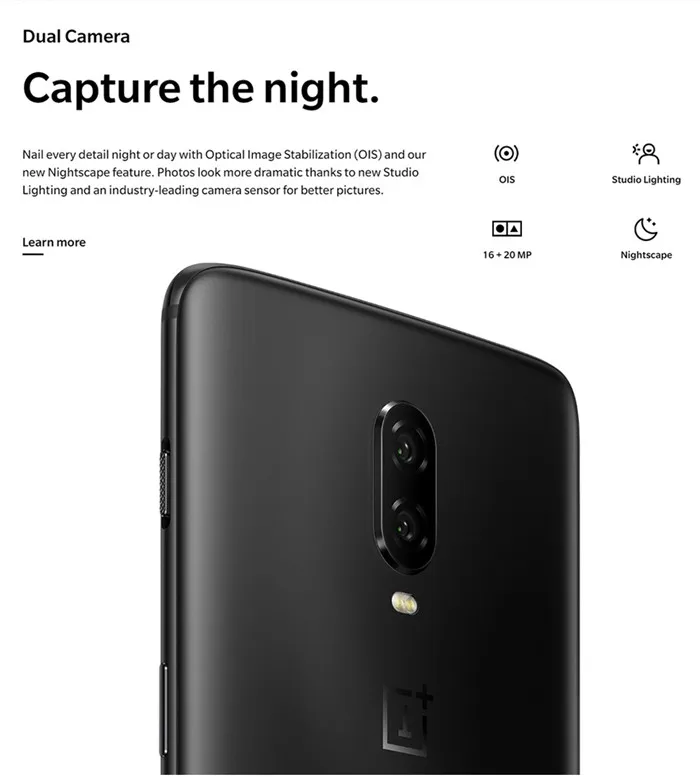 Oneplus 6 T 6 T 128 ГБ в дисплей отпечатков пальцев Snapdragon 845 6,4" полный экран 19,5: 9 20MP двойной камера мобильный телефон