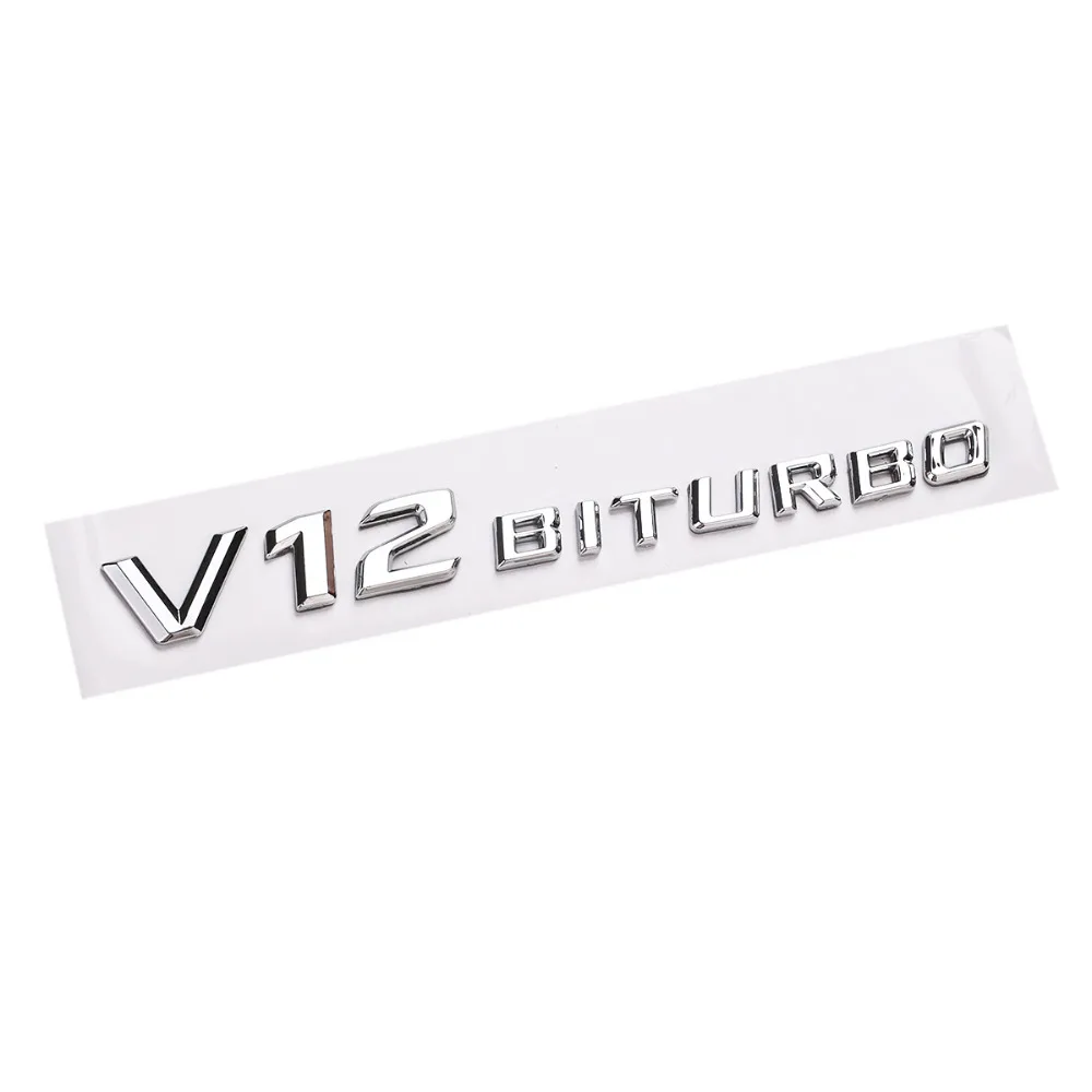 3d эмблема для логотипа модели V12 BITURBO значок на заднюю сторону стикер стайлинга