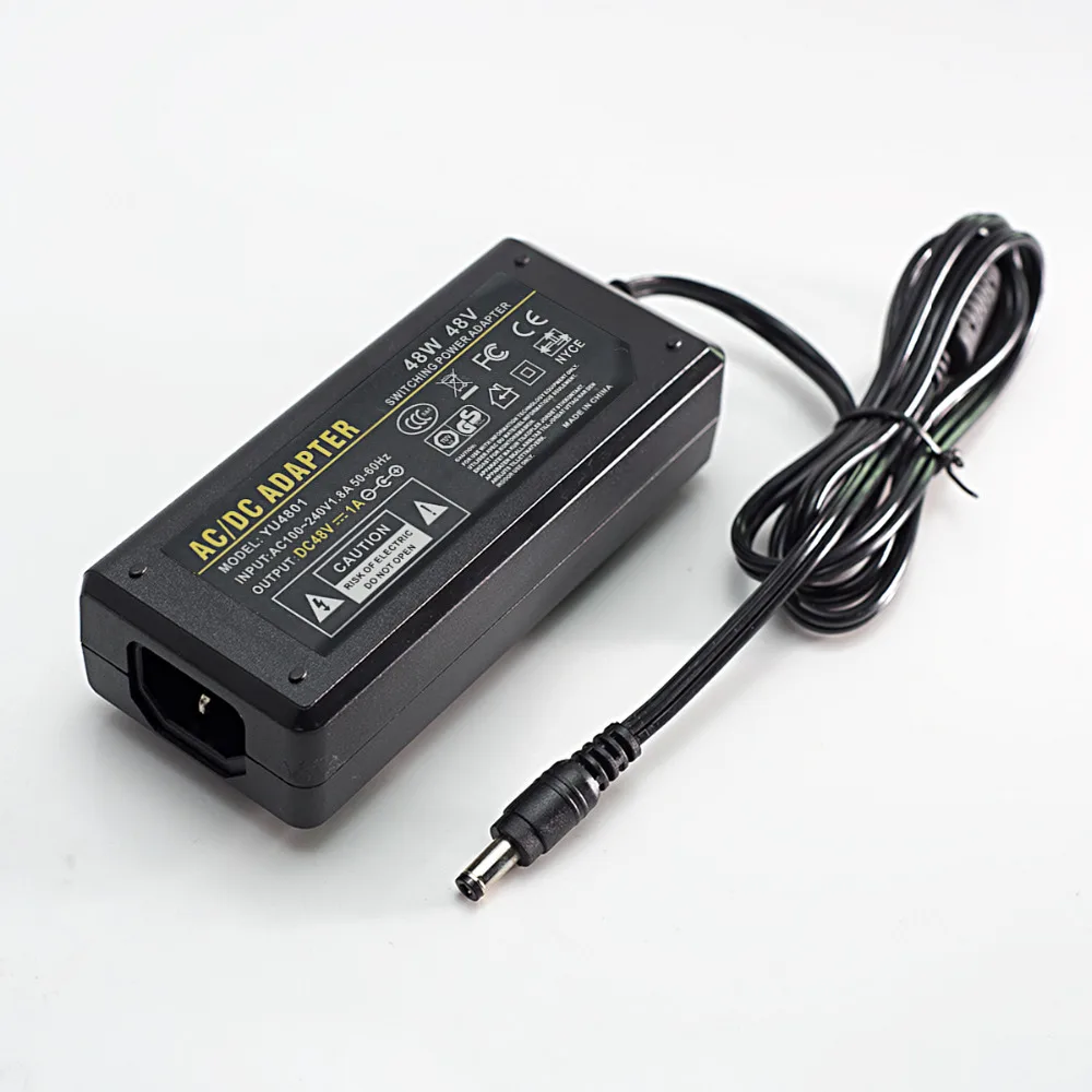 AC DC 48 В 1A Питание Adpater Вт Зарядное устройство Трансформатор для POE Светодиодные