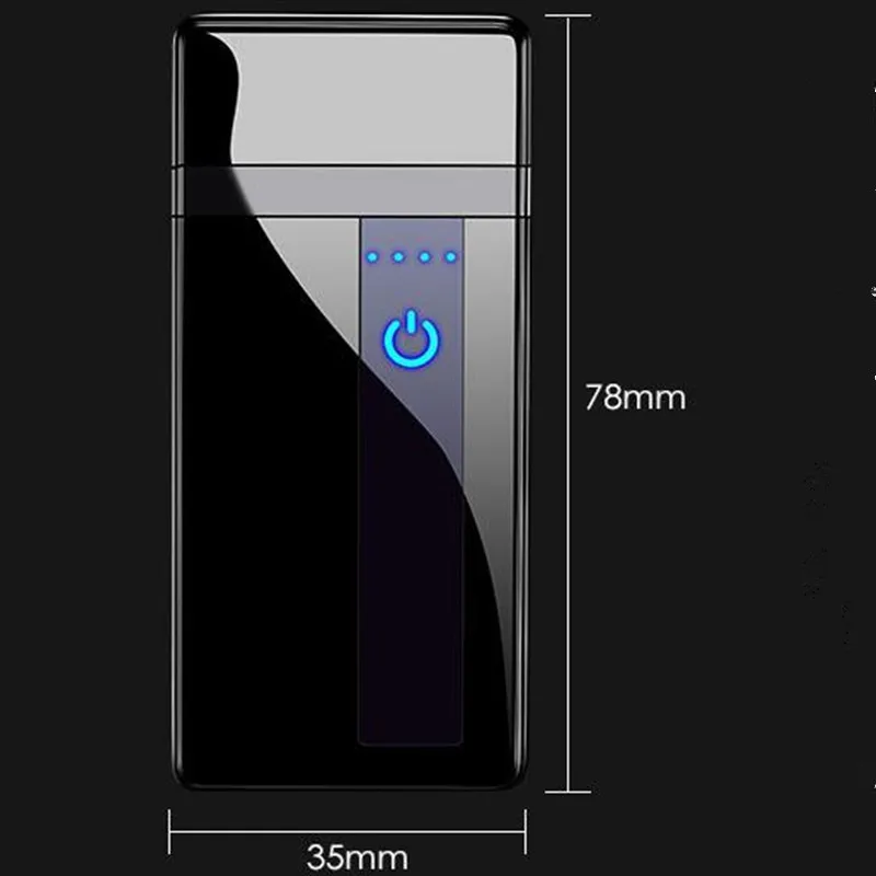 Сигарета с зарядкой от USB Зажигалка сенсорный экран переключатель ветрозащитный