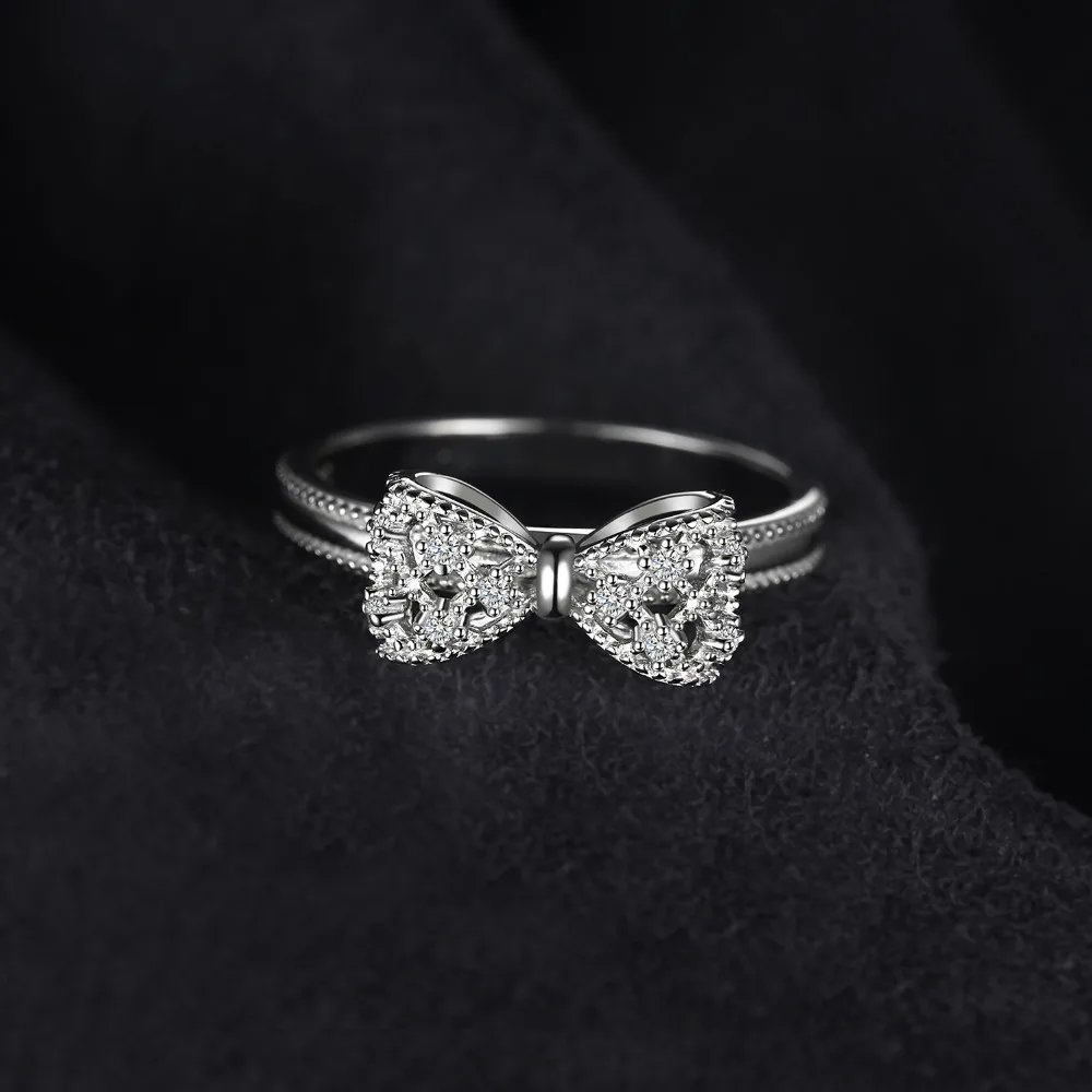 JewelryPalace лук кубического циркония юбилей обручальное кольцо для женщин Soild 925 пробы серебряные ювелирные изделия вечерние Ги подарок