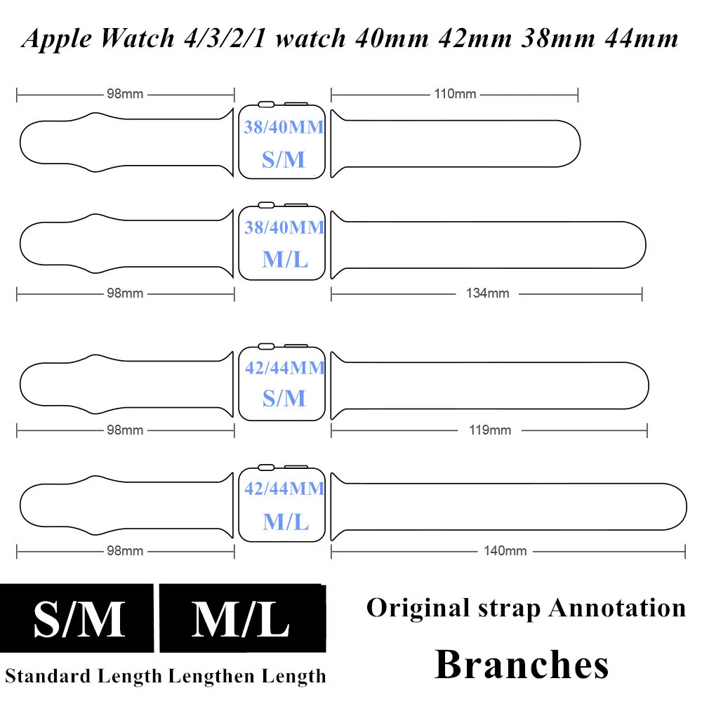 Спортивный силиконовый ремешок для iwatch серии 4321 Apple Watch Band мягкий силиконовый дышащий сменный ремешок 40 мм 42 мм 38 мм 44 мм