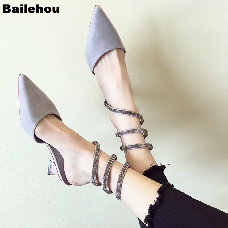 Bailehou/женские босоножки на высоком каблуке 2019 г. римские сандалии обувь летние