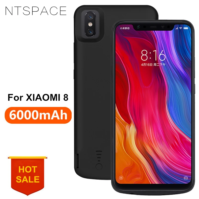 Портативное зарядное устройство NTSPACE 6000 мАч чехол для Xiaomi Mi 8 чехлы зарядки