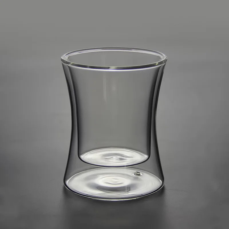 200 мл двухслойная стеклянная кружка для чая в китайском стиле простая прозрачная