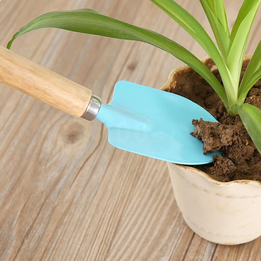 Hot Selling 3PC/set Mini Garden Hand Tool Kit Plant Gardening Shovel Spade Rake with Wood Handle Metal Head for Gardener | Инструменты