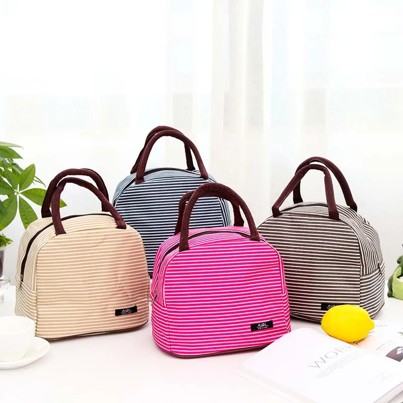 Высококачественные изоляционные сумки тоуты с принтом для мам модные полосатые