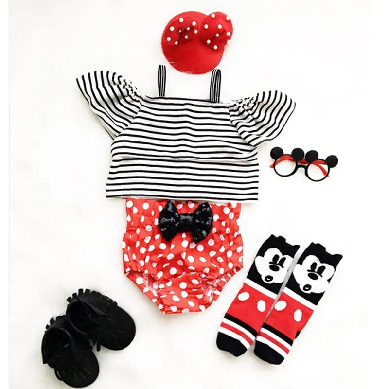 Коллекция 2017 года летняя одежда для новорожденных девочек топы футболка + штаны в