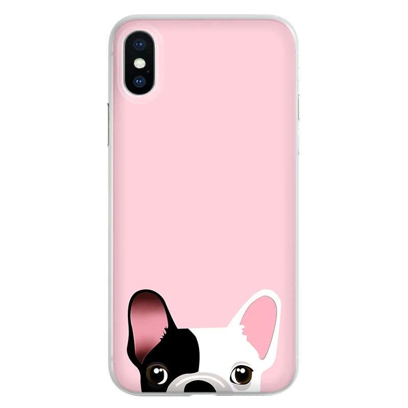 yzdnq Матовый белый чехол для iPhone 11 Pro Max для iPhone XS Max X XR чехол с мультипликационным бульдогом для iPhone 8 Plus 7 6 6S Plus 5 5S SE чехлы - Цвет: yzdnq