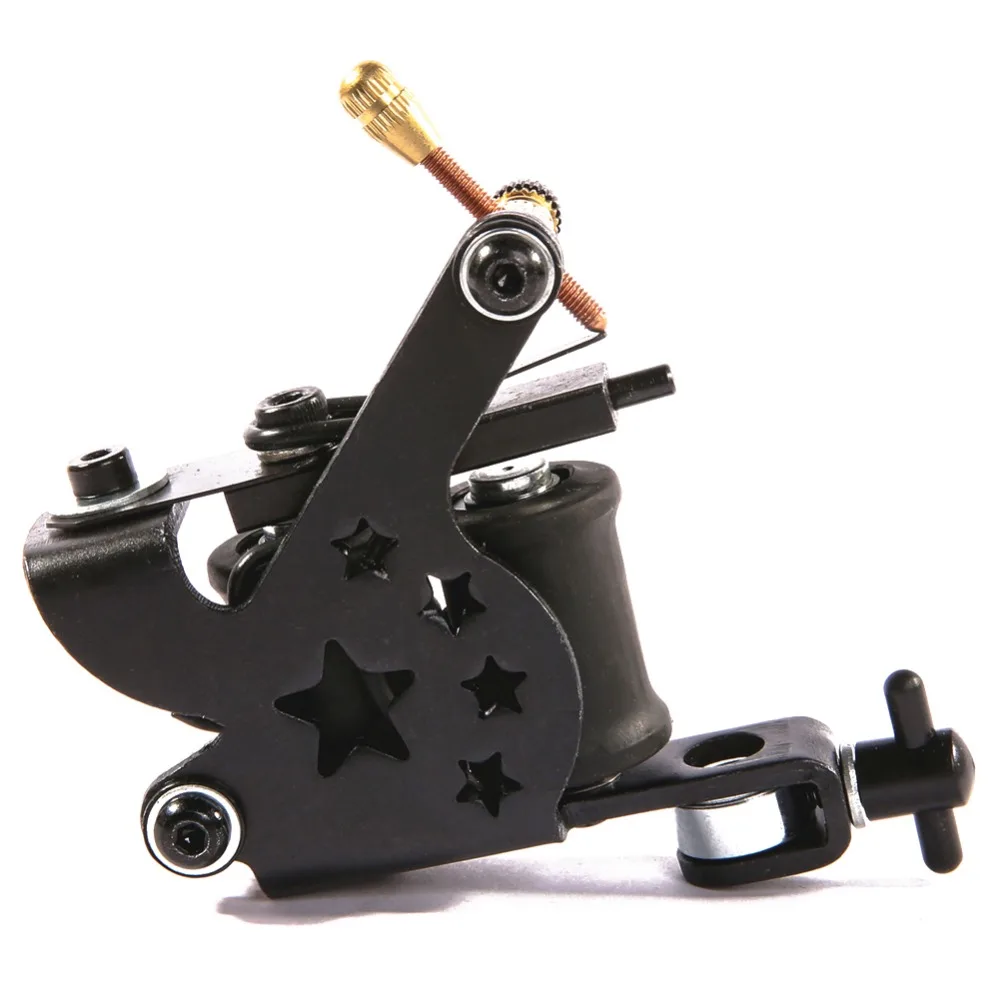 

Best Coil Tattoo Machine gun Tattoo Machines 10 Wrap Coils Tatoo GunSteel Tattoo Frame For Shader maquina tatuaje coil machine
