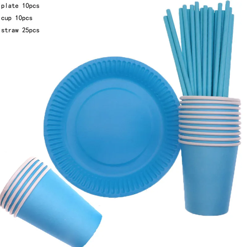 30Pcs Football Party Birthday Wedding Decoration Supplies Tableware Plates Cups Straws Baby Shower Decorations For Kids | Дом и сад