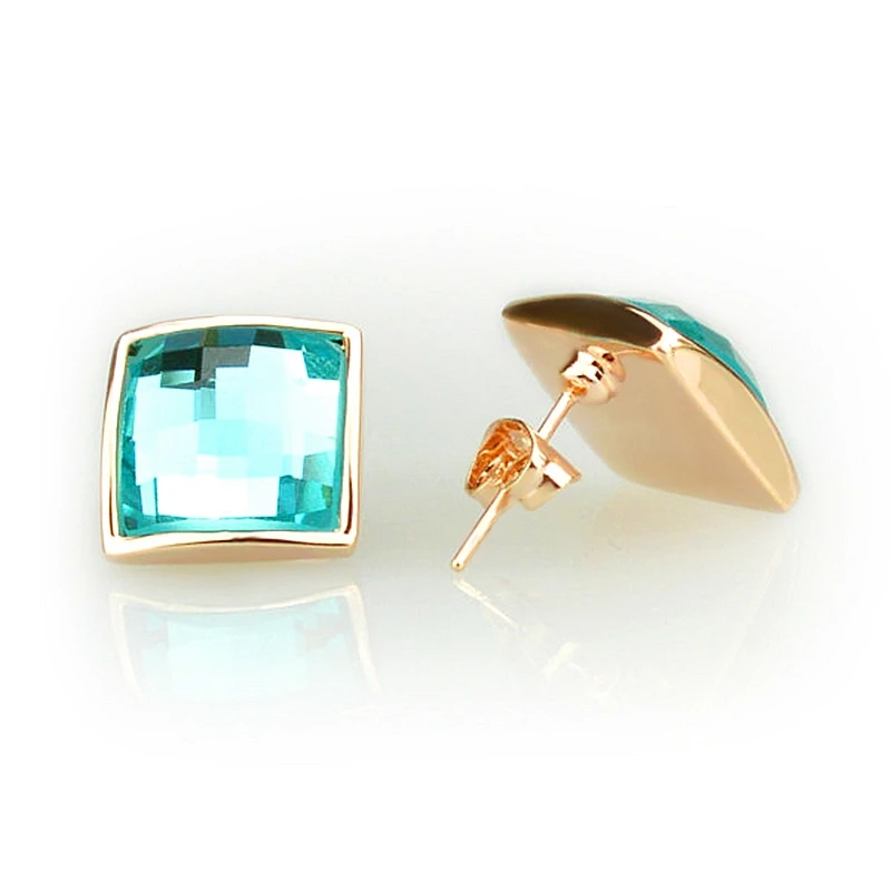 Оптовая продажа оригинал Italina Rigant женские серьги гвоздики с австрийскими синими