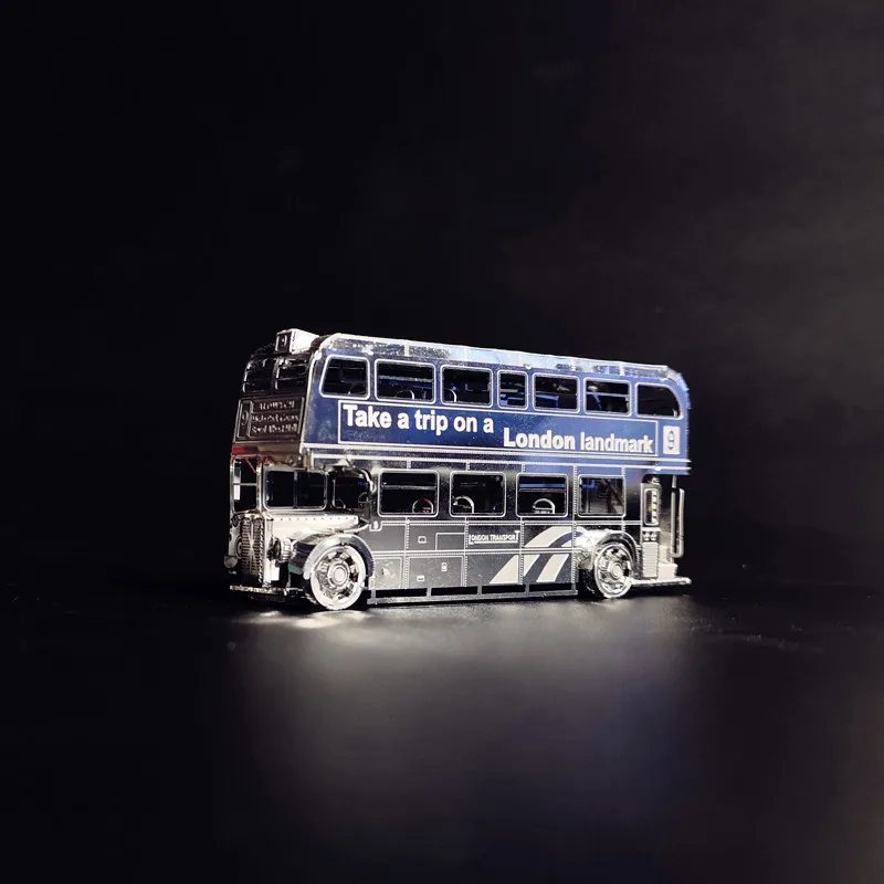 3d металлическая модель Лондон достопримечательный автобус пазлы игрушки Hk Nanyuan