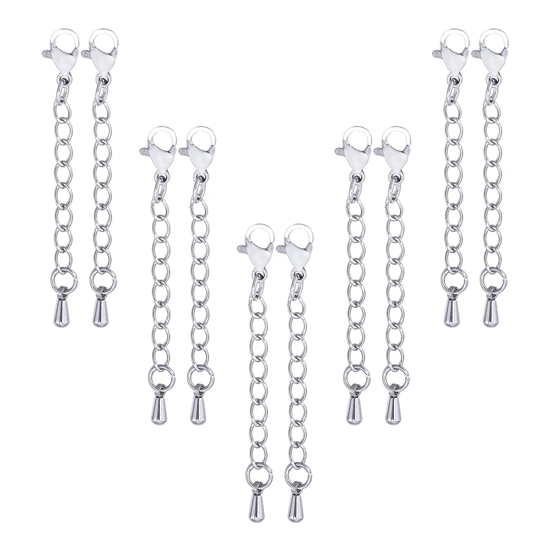 LASPERAL сделай сам ювелирное изделие ожерелье удлинительная цепочка из нержавеющей