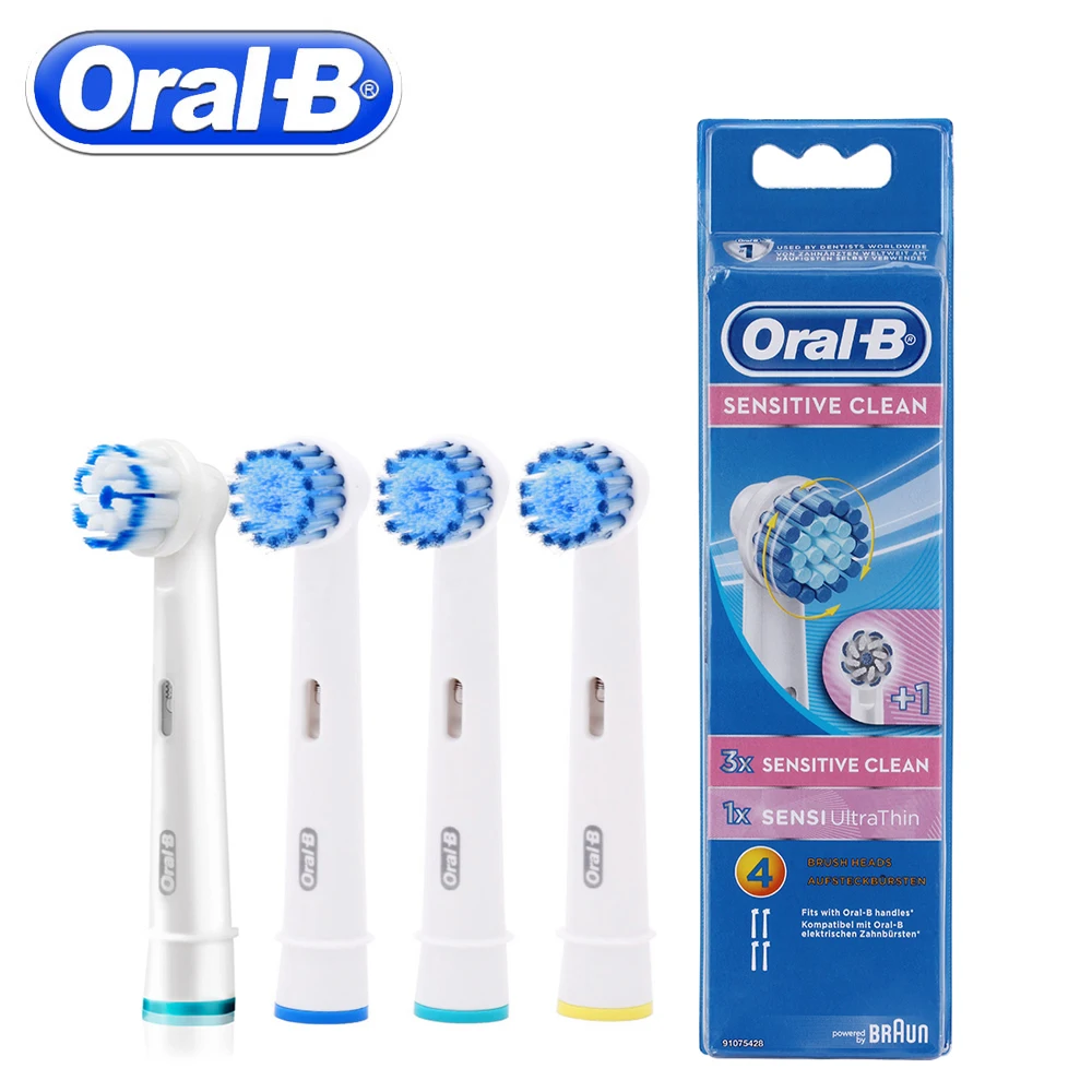 Электрическая зубная щетка Oral B для 4 шт. точная вращающаяся чувствительная