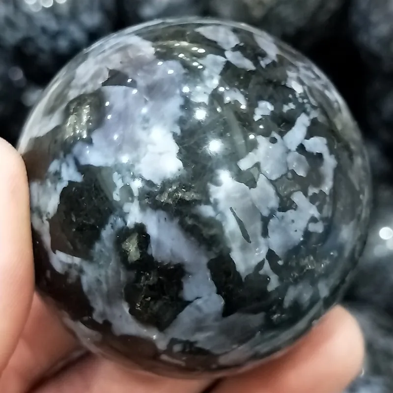 DHXYZB 45-55mm Natural gabbro sphere crystal Quartz Globe Ball Rock stone and Mineral Chakra Reiki Healing Home decoration Craft | Дом и сад
