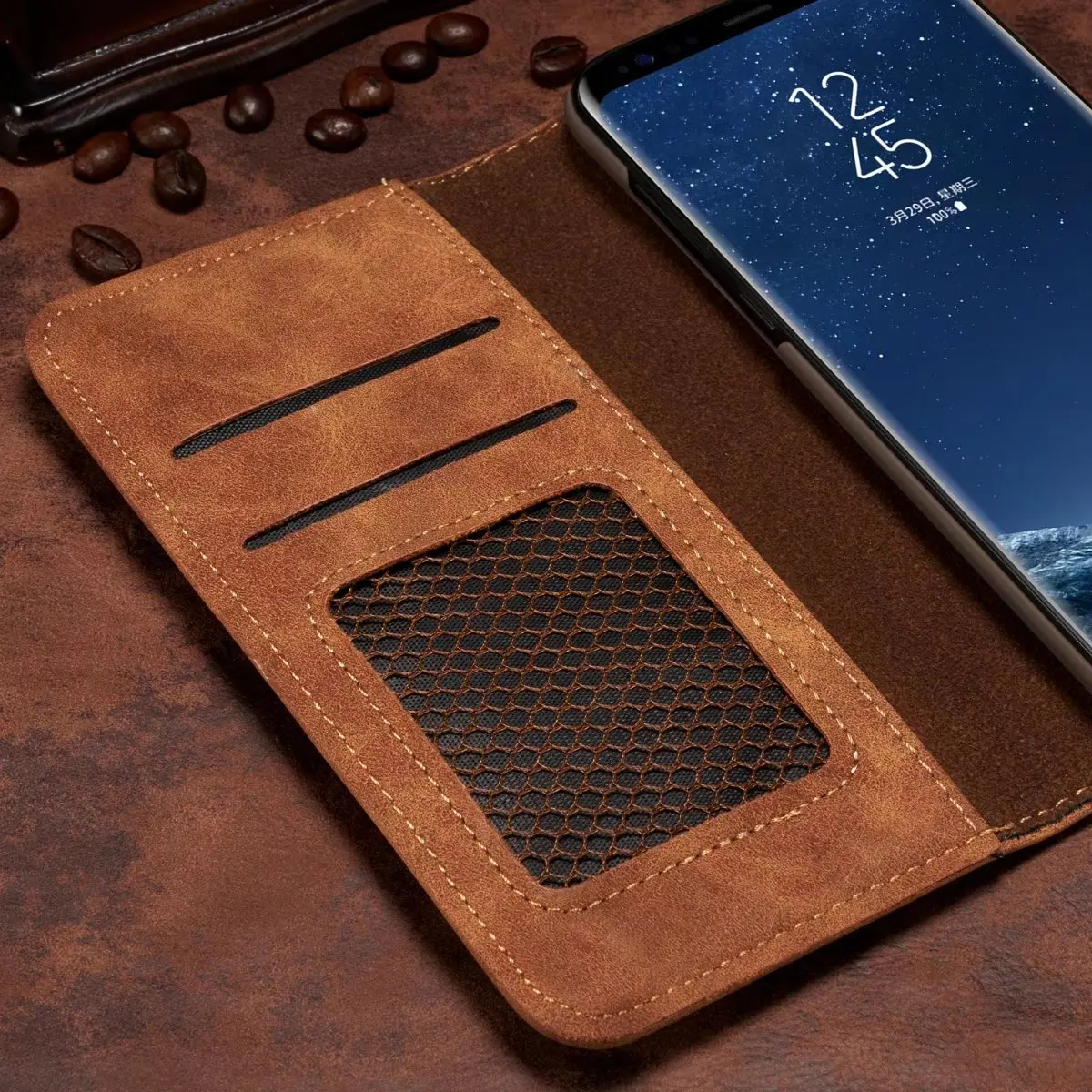 2 в 1 съемный кожаный чехол для samsung Galaxy S7 Edge S8 S9 Plus Note 8 Съемная Магнитная Задняя