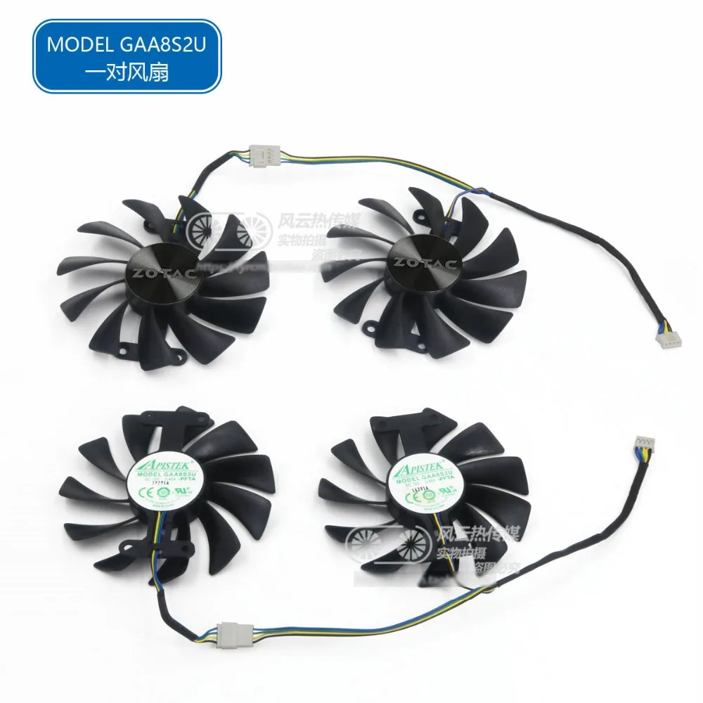 Новый оригинальный охлаждающий вентилятор для графической карты ZOTAC GTX1070/1080 AMP ED