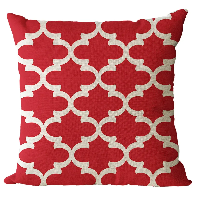 OnnPnnQ Геометрическая расцветка наволочки наволочка льняные подушки 45x45 см | Дом и